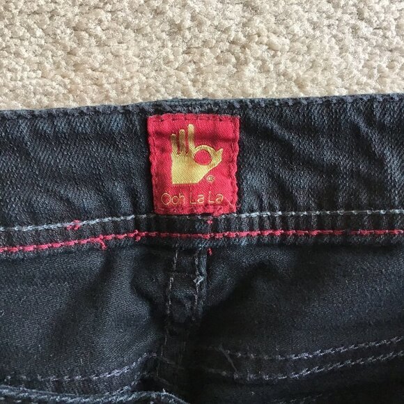 SASSON BLACK DENIM JEANS SIZE 6 OOH LA LA - Picture 4 of 8